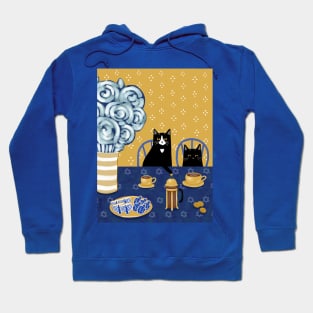 Hanukkah French Press Coffee Cats Hoodie